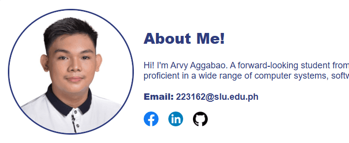 Screenshot of the first portfolio webpage